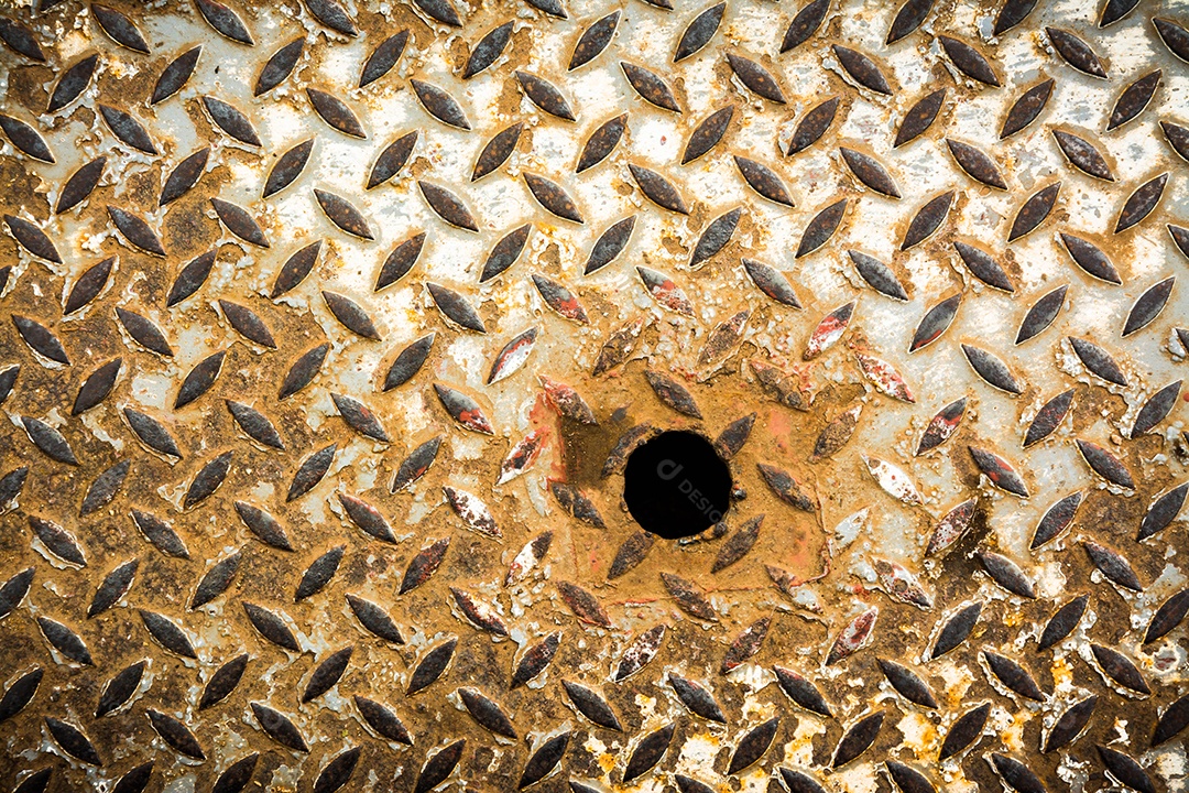 Textura de metal e manchas de ferrugem, fundo abstrato, modelo vazio