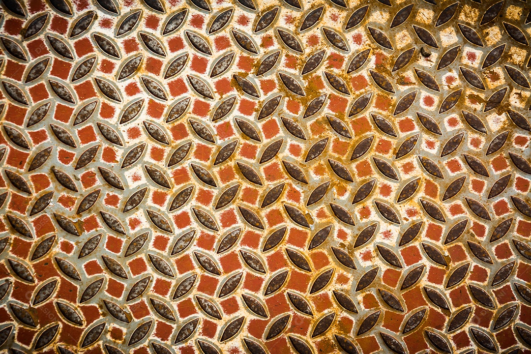 Textura de metal e manchas de ferrugem, fundo abstrato, modelo vazio