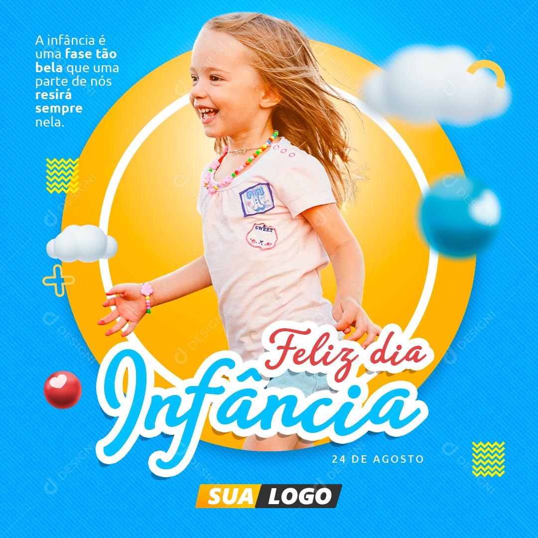 Feliz Dia Das Crianças Data Comemorativa Social Media PSD Editável