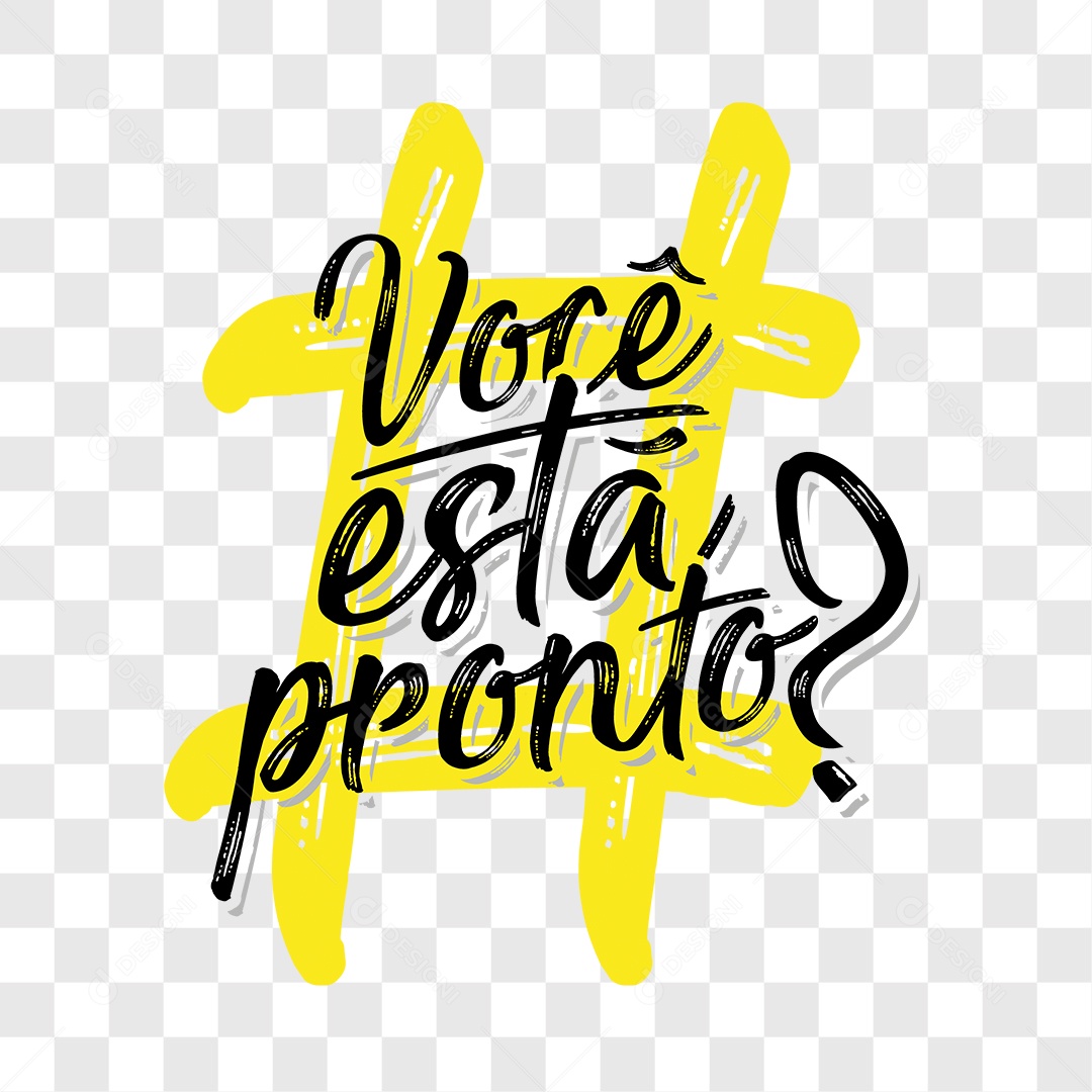 Lettering Você Está Pronto EPS + PNG