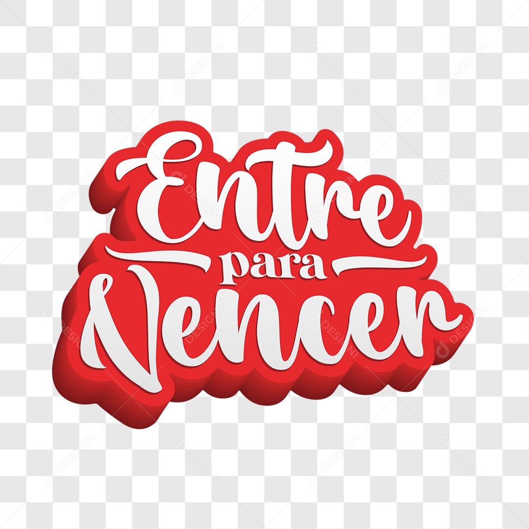 Lettering Entre Para Vencer EPS + PNG