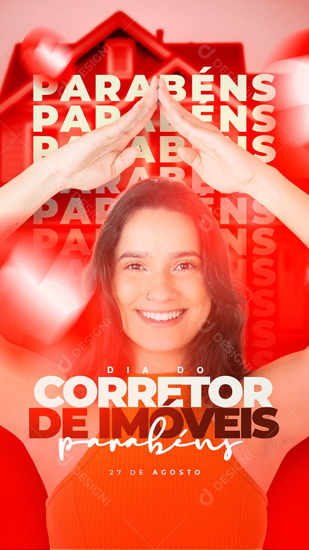 Dia Do Corretor de Imóveis Parabéns Social Media PSD Editável