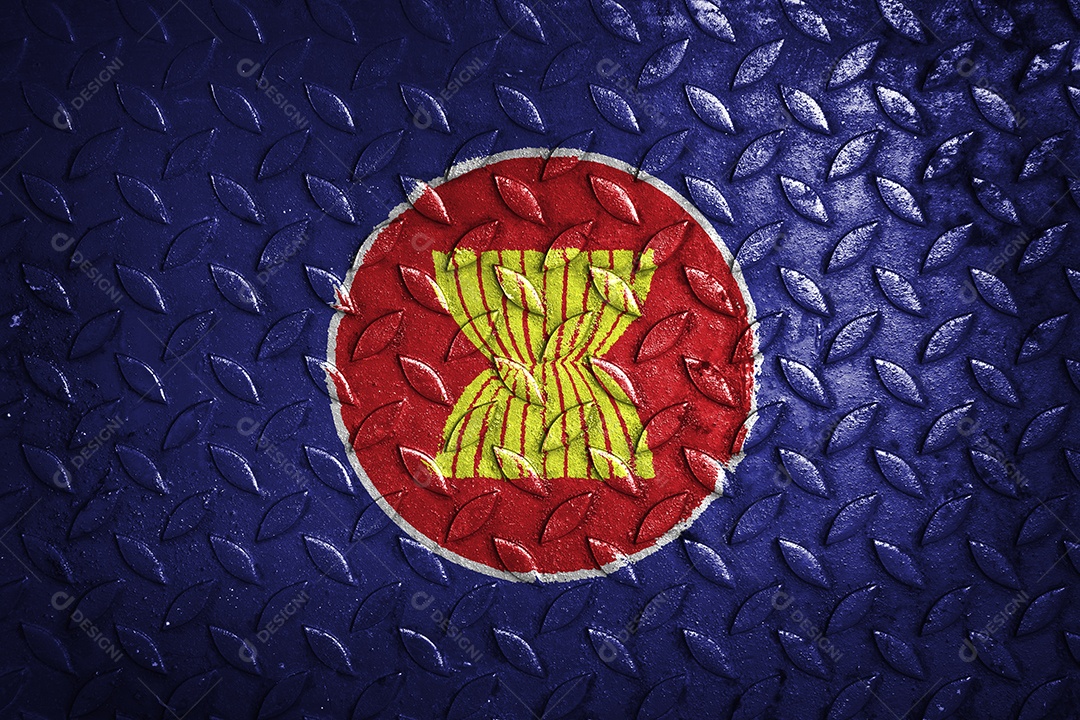 estatística de textura de metal de bandeira asean