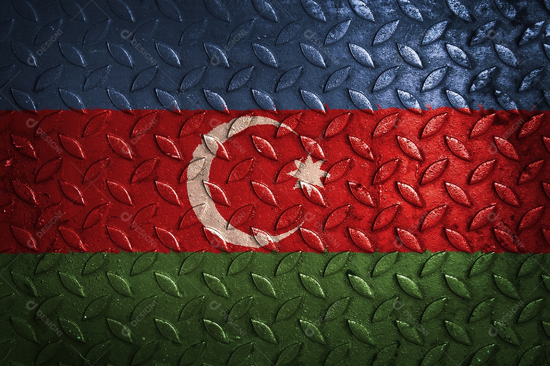 estatística de textura de metal de bandeira do azerbaijão