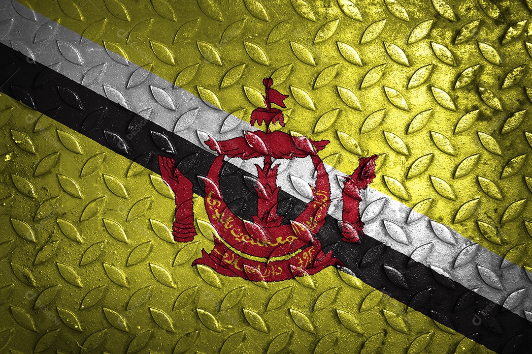 brunei darussalam bandeira metal textura estatística