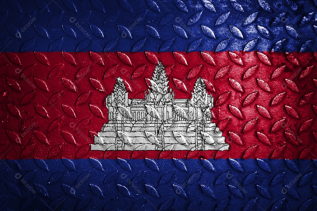 estatística de textura de metal de bandeira do camboja