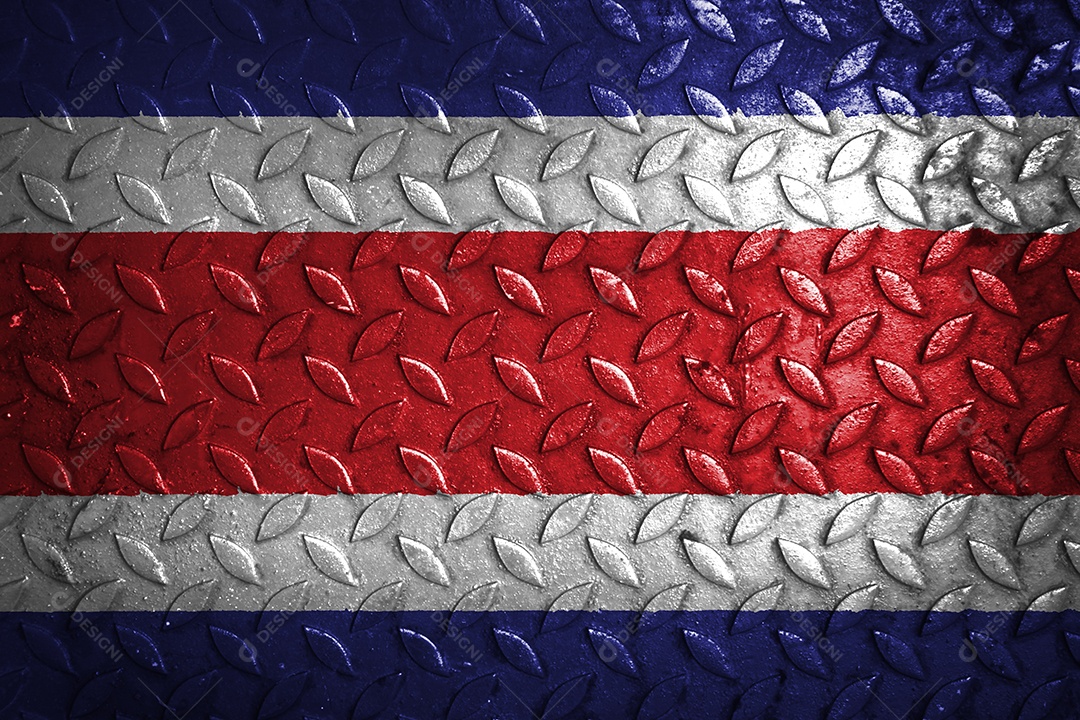 estatística de textura de metal de bandeira da costa rica