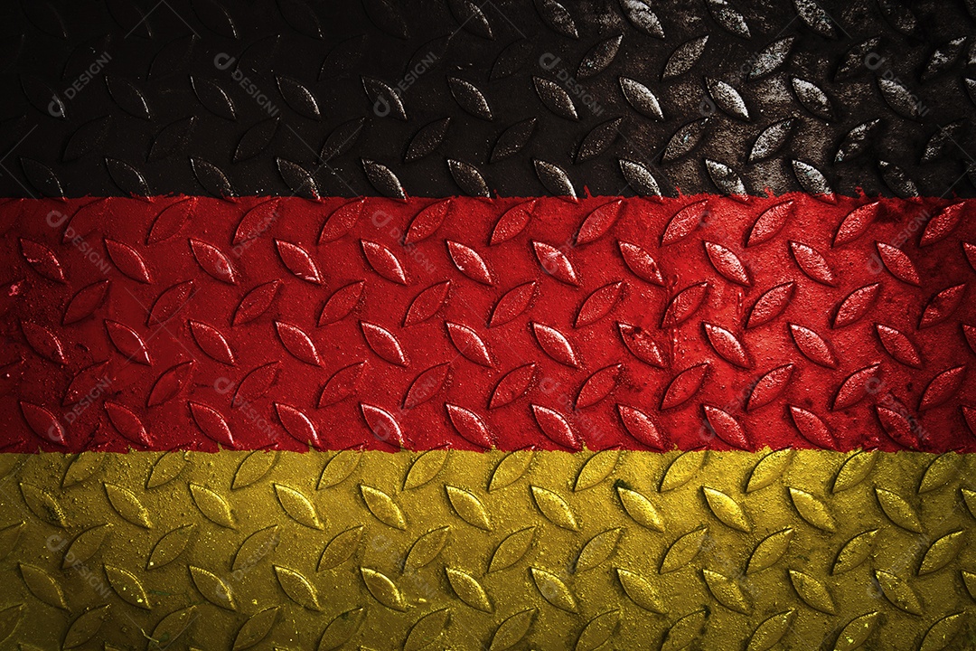 estatística de textura de metal de bandeira alemanha