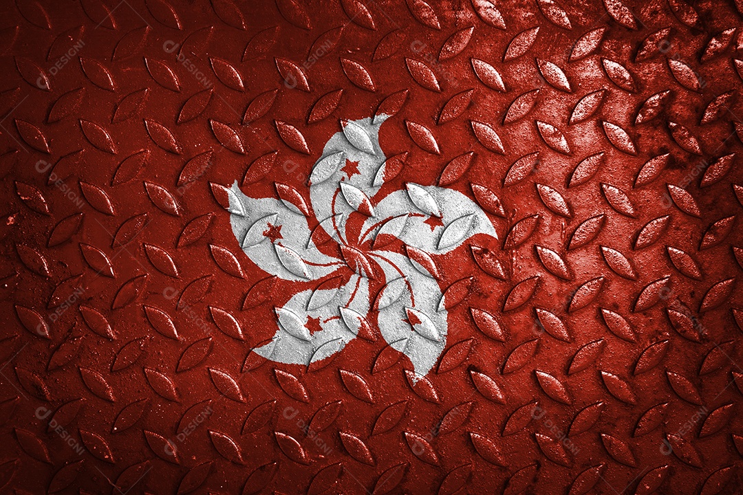 estatística de textura de metal de bandeira de hong kong