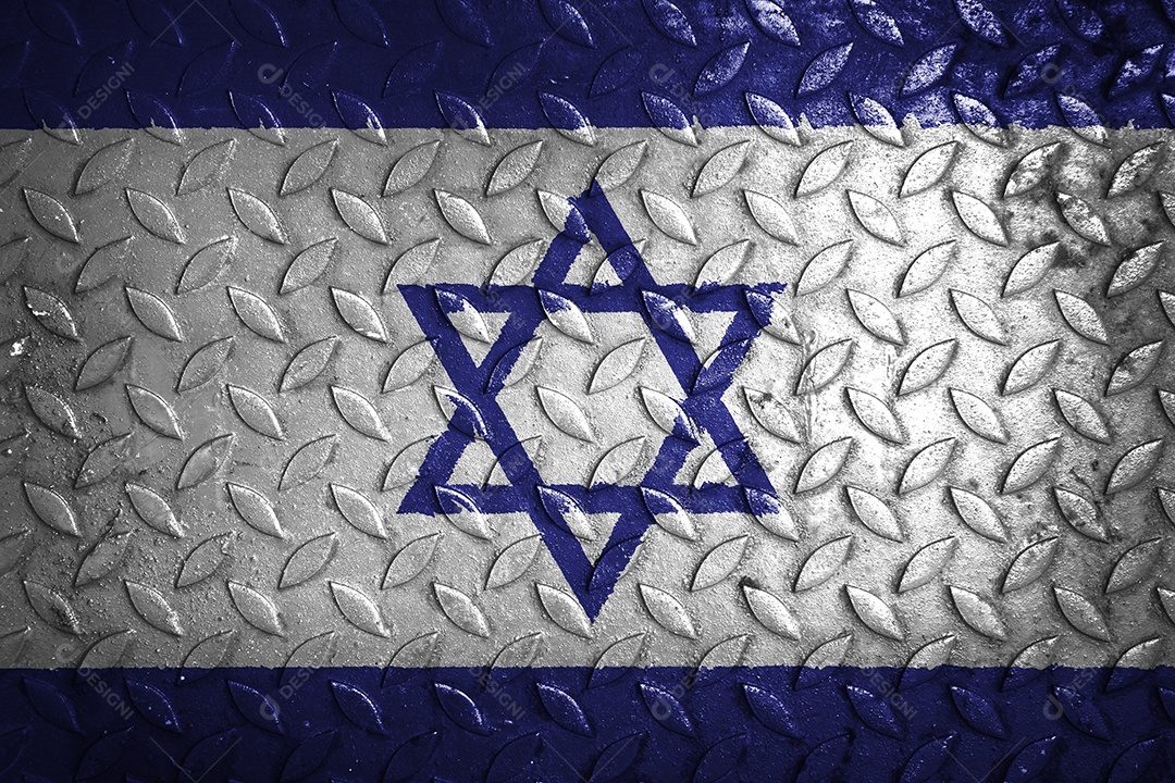 estatística de textura de metal de bandeira de israel