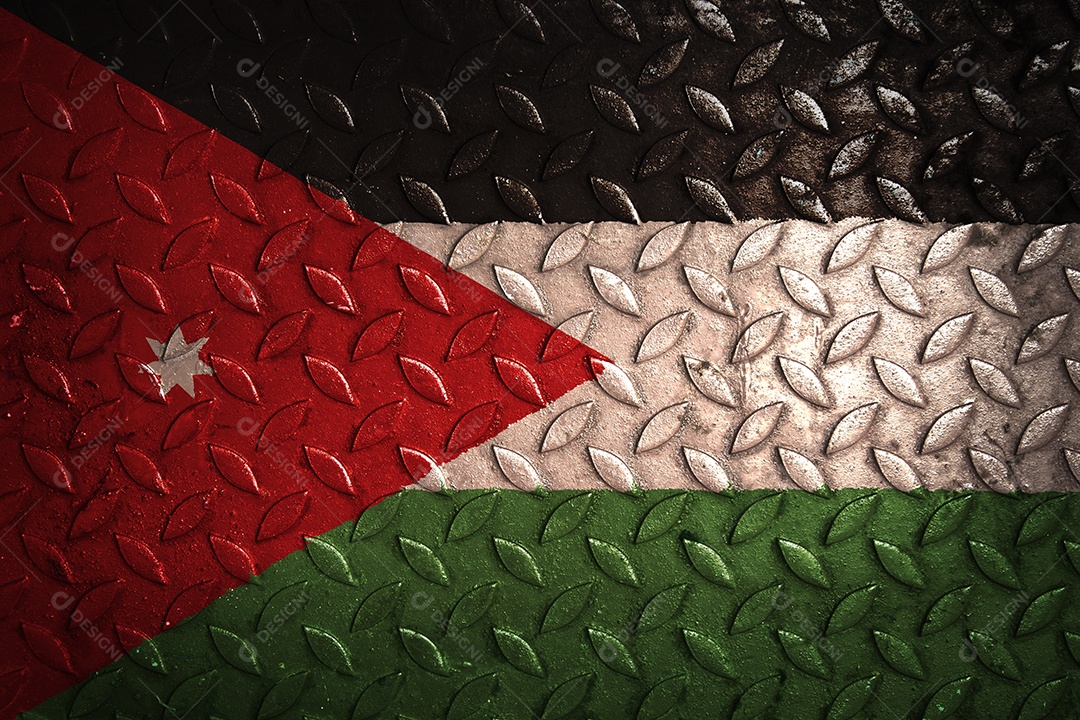 estatística de textura de metal de bandeira da jordânia