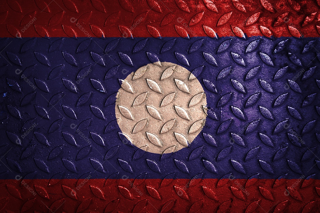 estatística de textura de metal de bandeira do laos