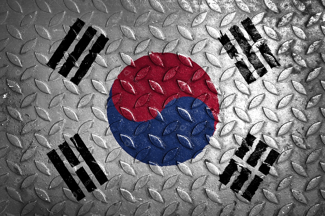 Estatística de textura de metal de bandeira da Coreia do Sul