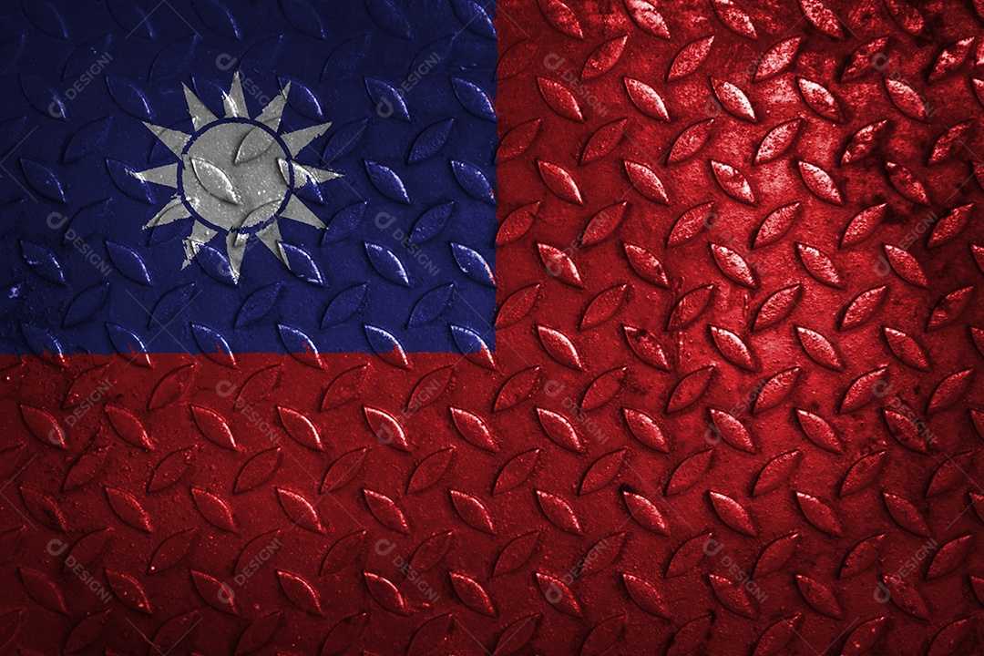 estatística de textura de metal de bandeira de taiwan