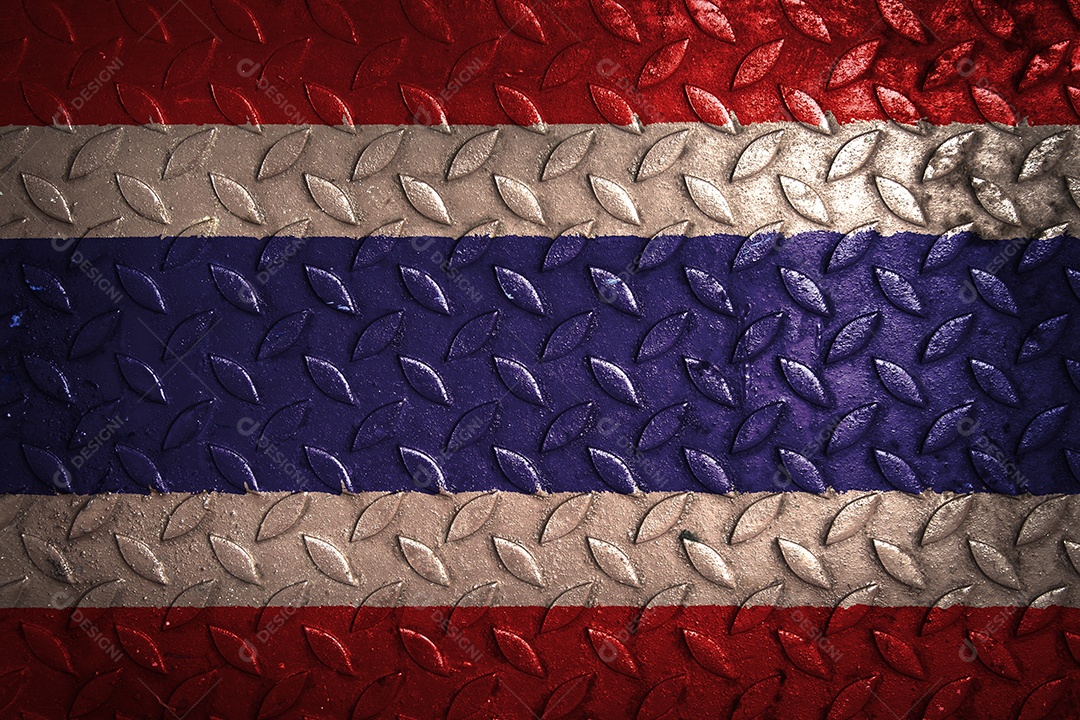 estatística de textura de metal de bandeira da tailândia