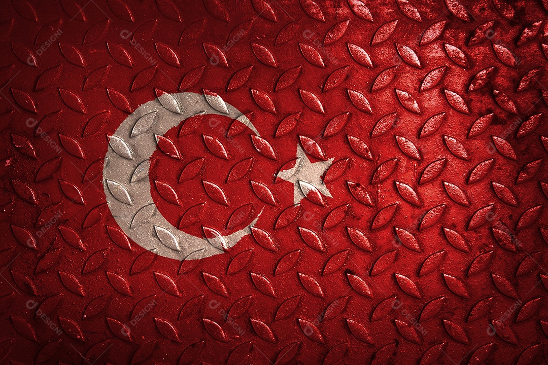 estatística de textura de metal de bandeira da turquia