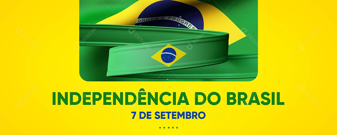 Banner Dia da Independência do Brasil 7 de Setembro Social Media PSD Editável