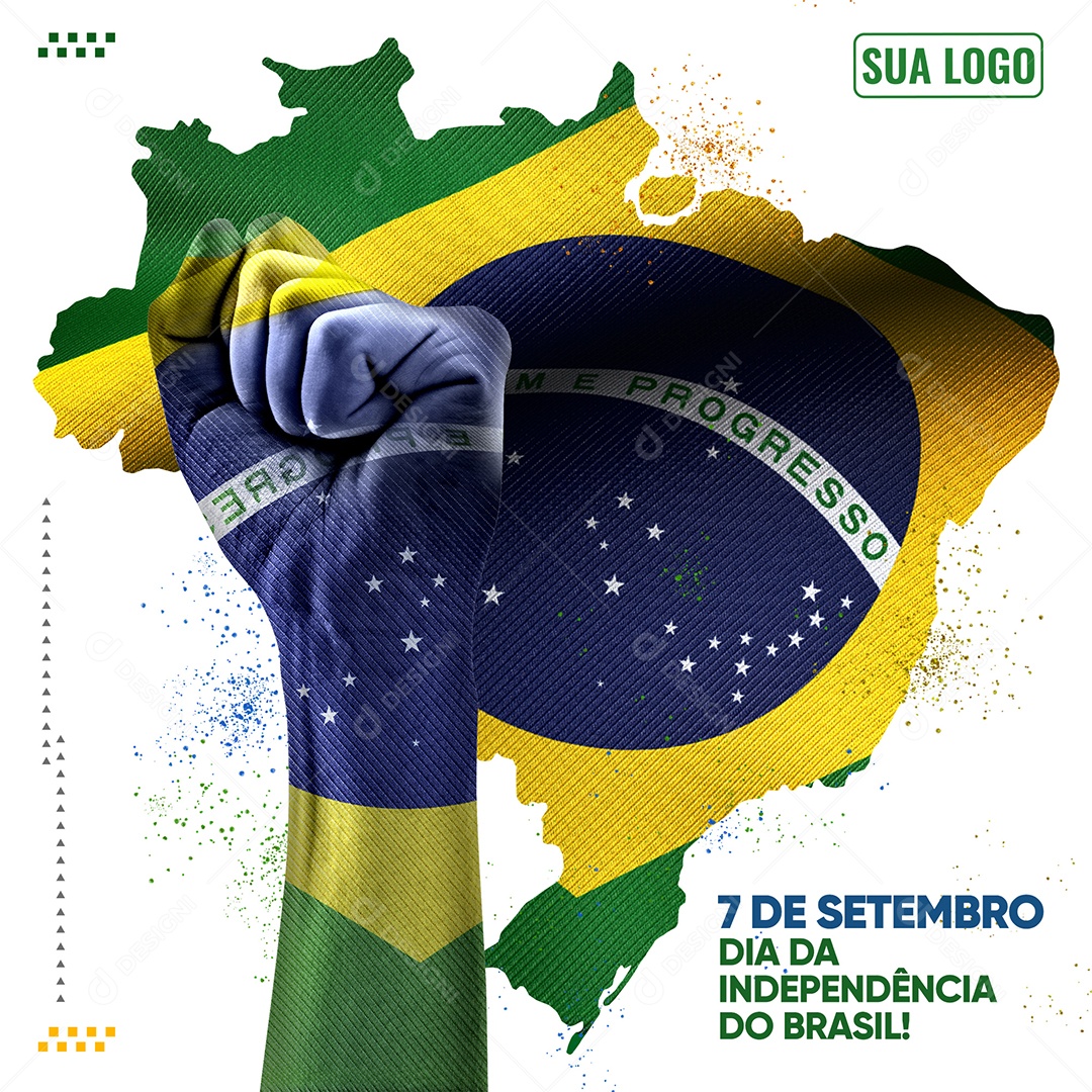 Dia da Independência do Brasil 7 de Setembro Social Media PSD Editável