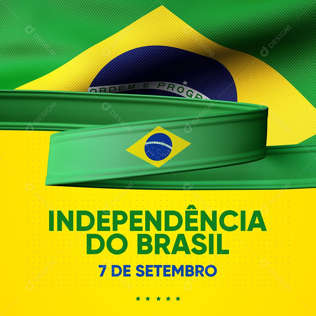 Dia da Independência do Brasil 7 de Setembro Social Media PSD Editável