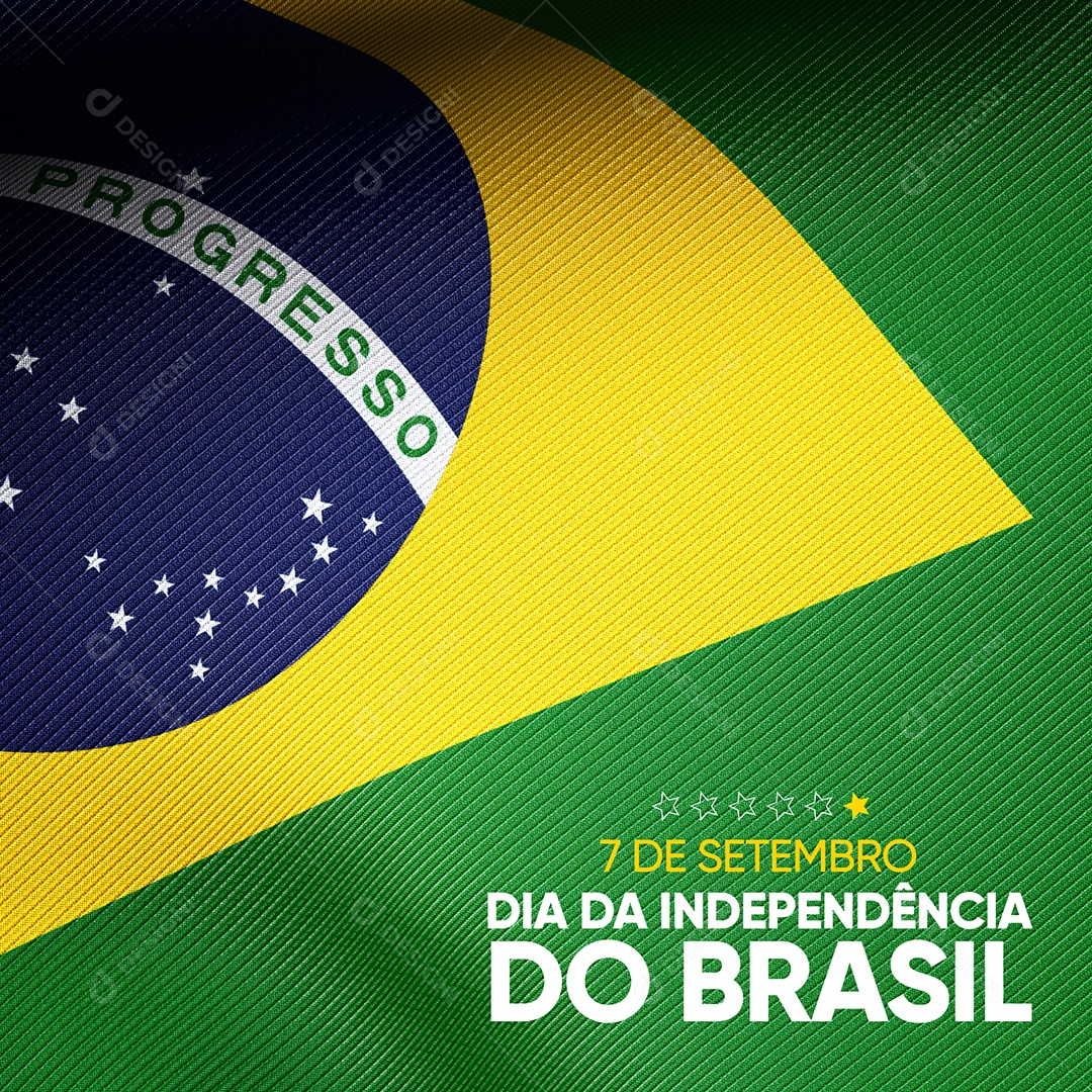 Dia da Independência do Brasil 7 de Setembro Social Media PSD Editável