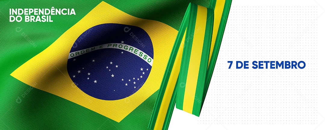 Banner Dia da Independência do Brasil 7 de Setembro Social Media PSD Editável