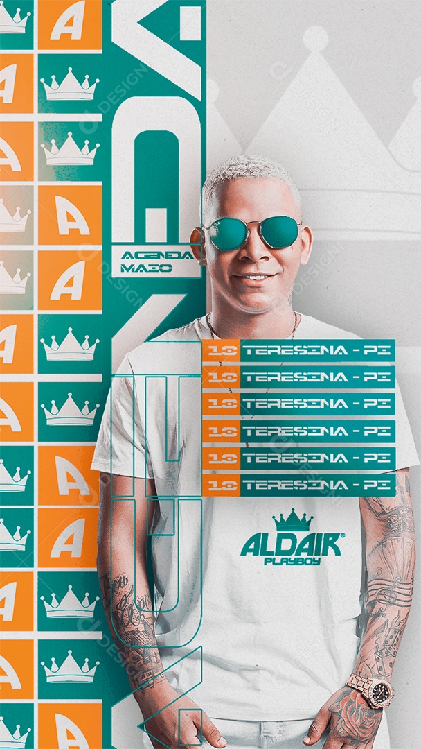 Social Media Flyer May Agenda Aldair Playboy Editable PSD
