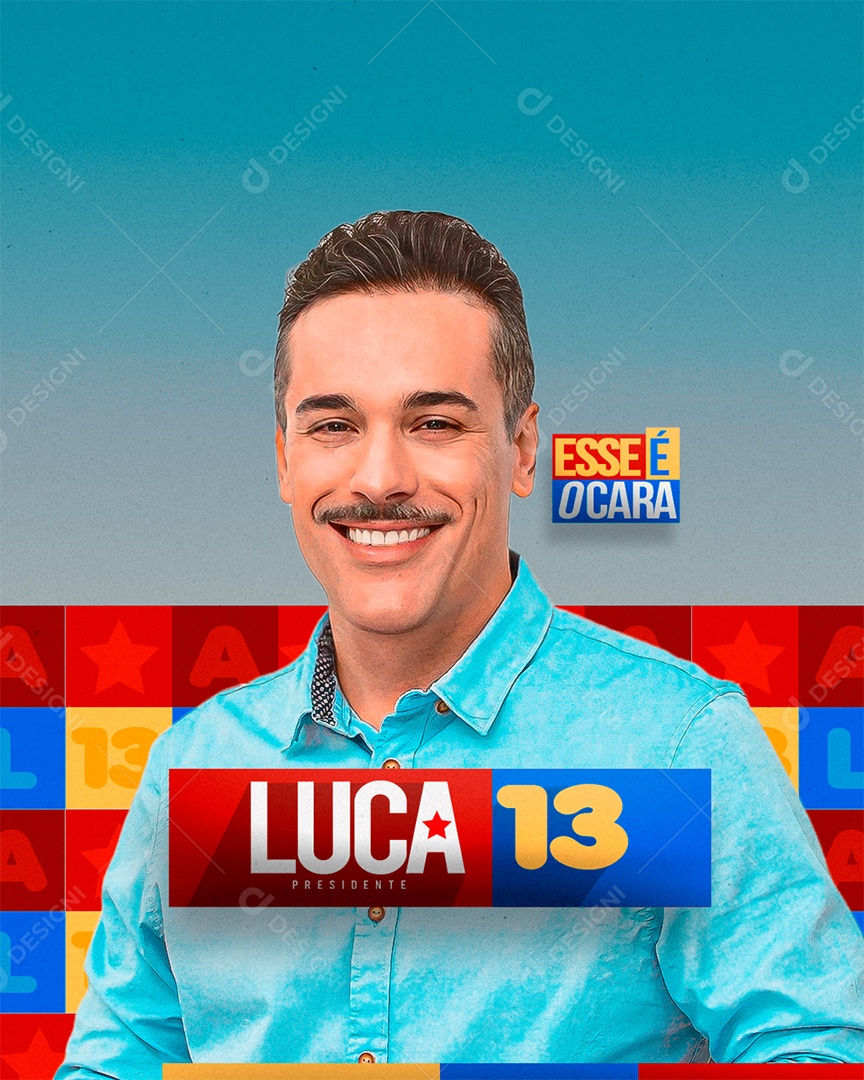 Social Media Flyer Política Campanha Eleitoral PSD Editável