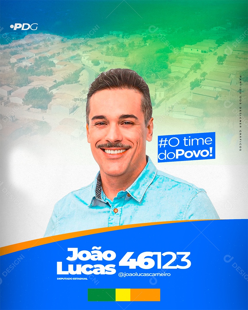 Social Media Flyer Campanha Politica PSD Editável