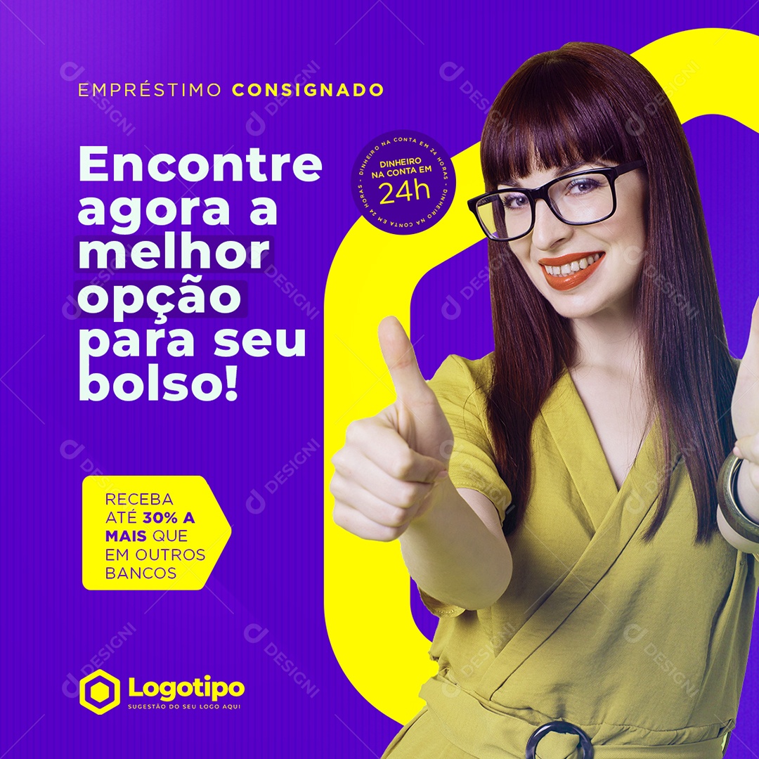 Social Media Empréstimo Consignado PSD Editável