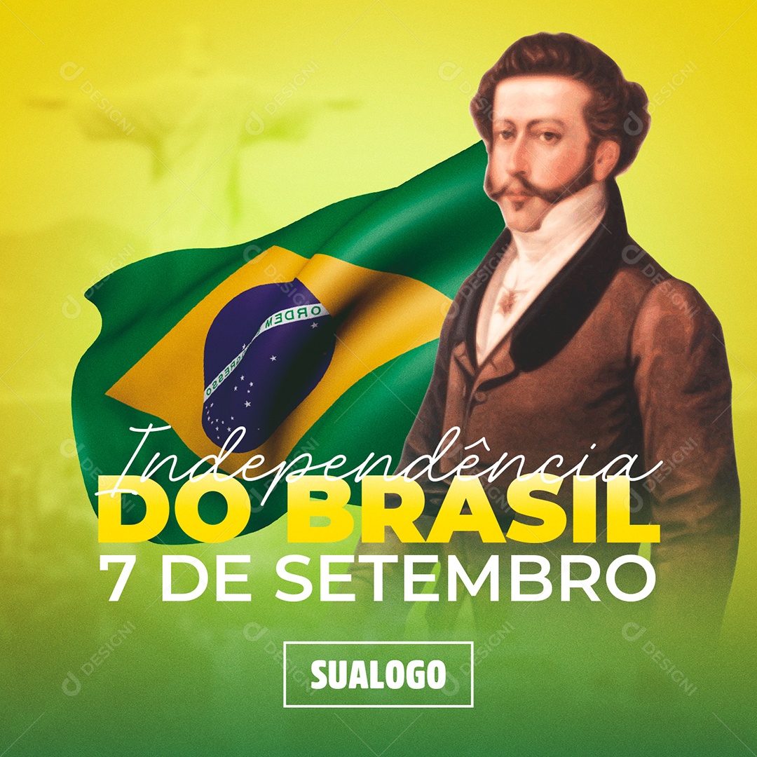 Dia da Independência do Brasil 7 De Setembro Social Media PSD Editável