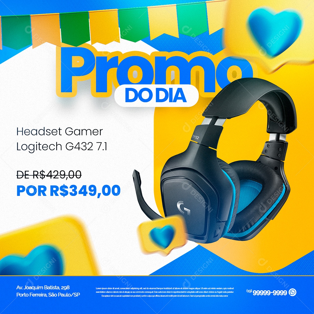 Social Media Independência do Brasil Promo do Dia PSD Editável