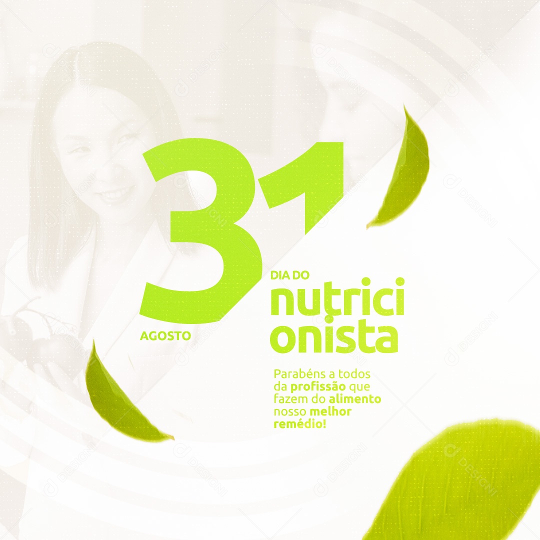 Dia do Nutricionista 31 de Agosto Social Media PSD Editável