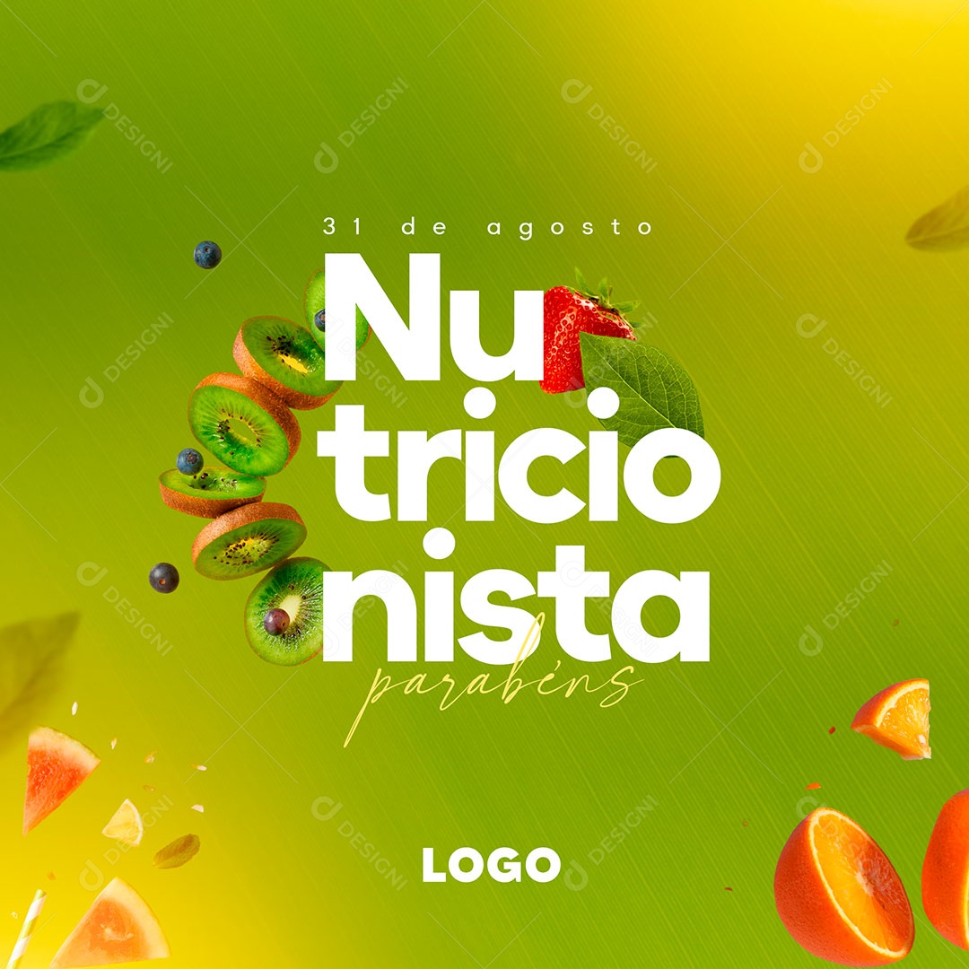 Social Media Dia do Nutricionista Parabéns PSD Editável