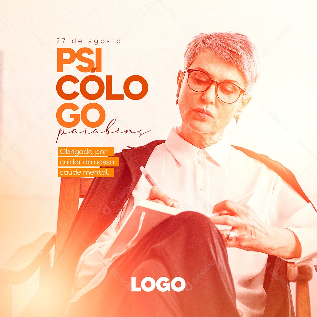 Social Media Dia Do Psicólogo Parabéns PSD Editável