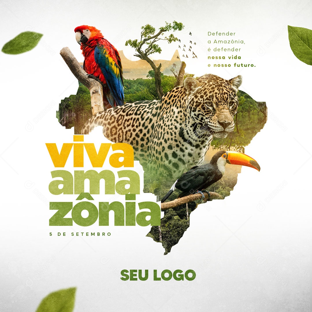 Social Media Viva Amazônia Nossa Vida e Nosso Fututo PSD Editável