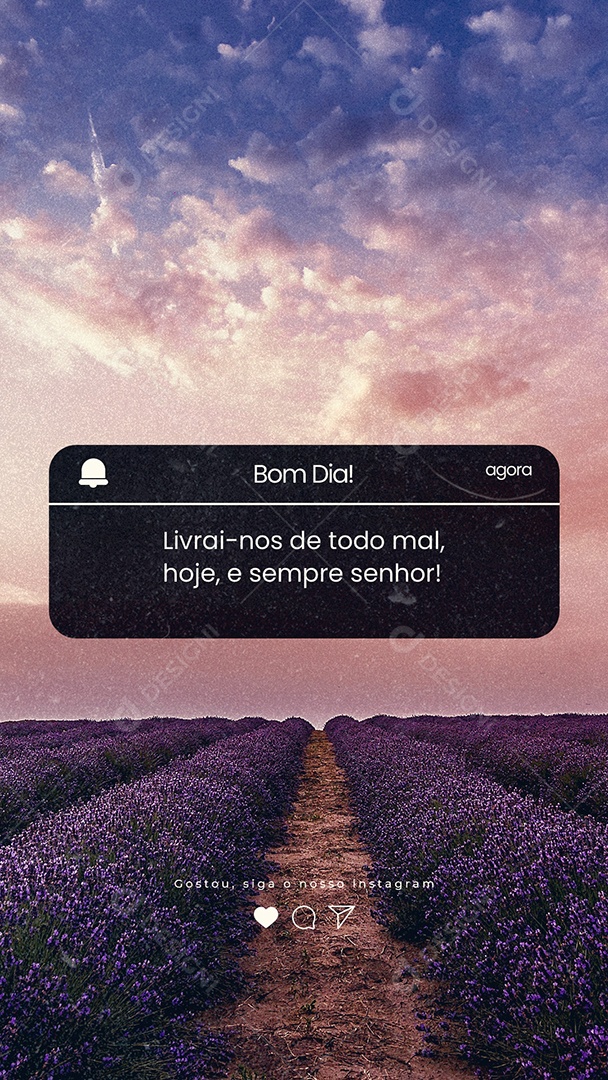 Social Media Frase Motivacional Livrai-nós de Todo Mal PSD Editável