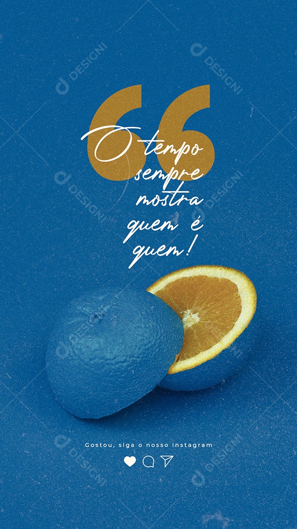 Social Media Frase Motivacional O Tempo Sempre Mostra PSD Editável