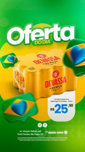 Social Media Independência do Brasil Oferta do Dia Cerveja Devassa PSD Editável