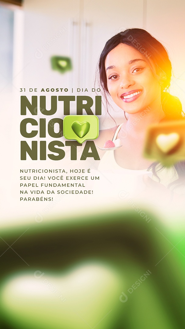 Social Media Story Dia Do Nutricionista PSD Editável