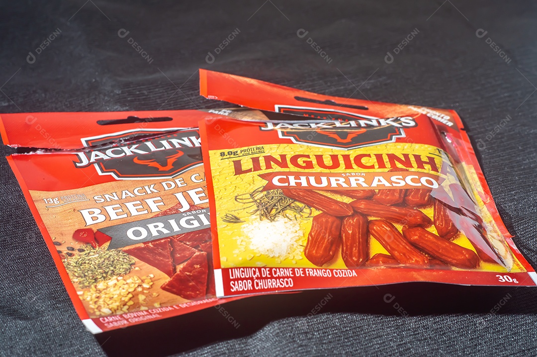 Links da embalagem de Jack com fundo preto