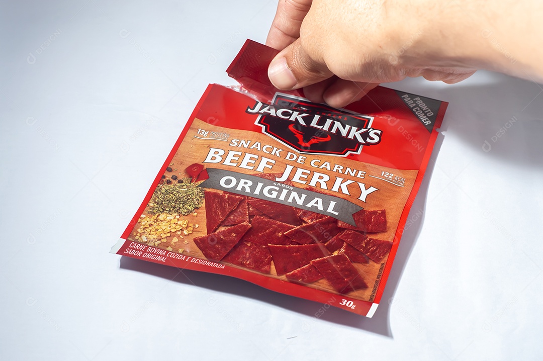 Links da embalagem de Jack com fundo branco