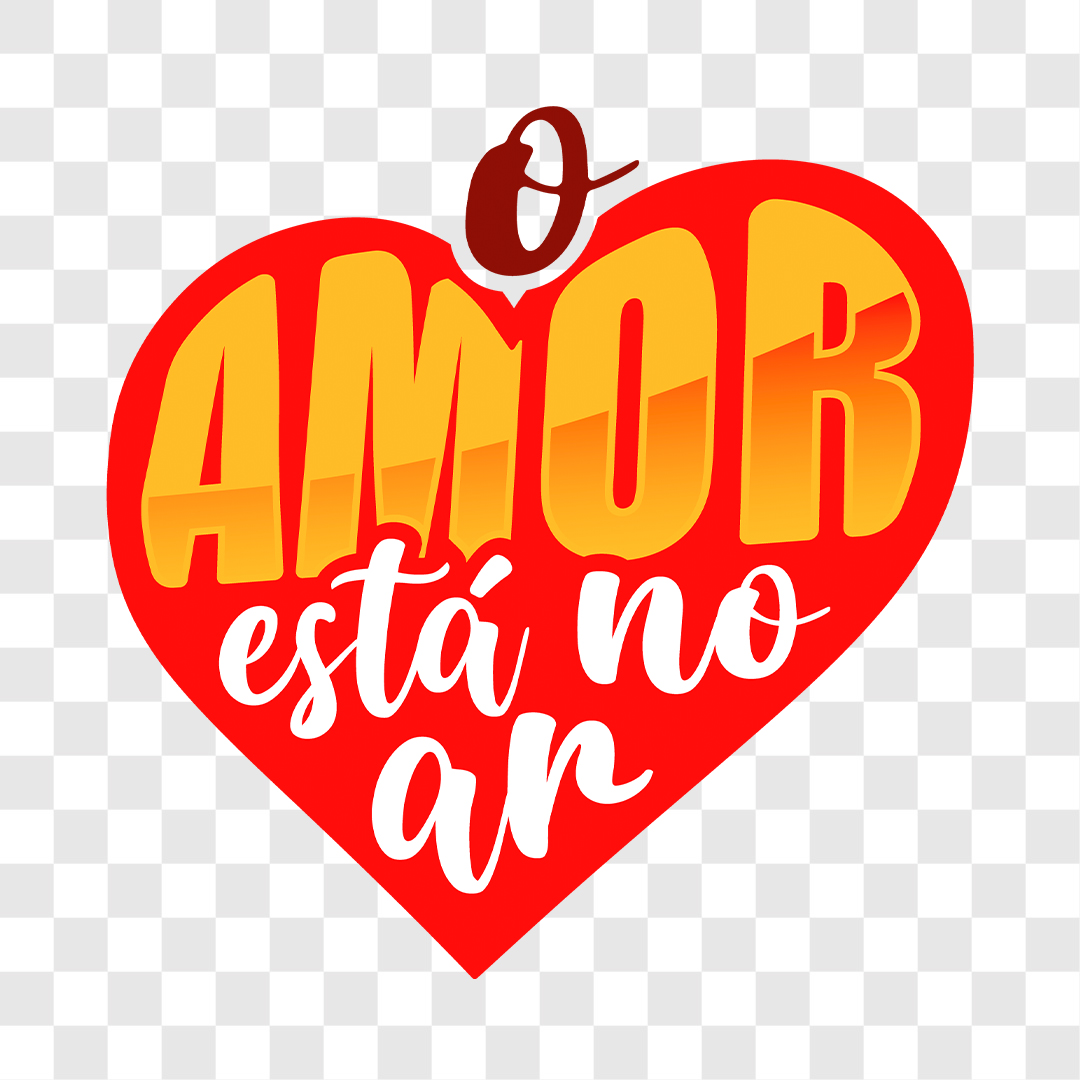 Lettering Amor Está no Ar EPS + PNG