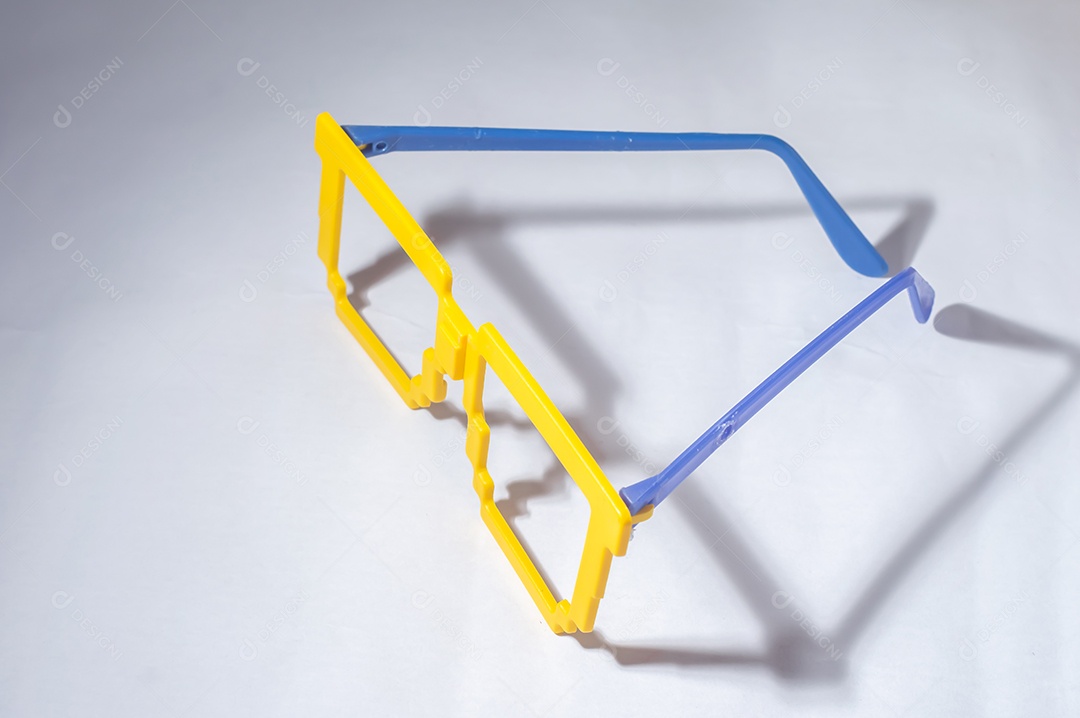 Óculos Vidros com cores do Brasil, verde amarelo e azul, copa do mundo