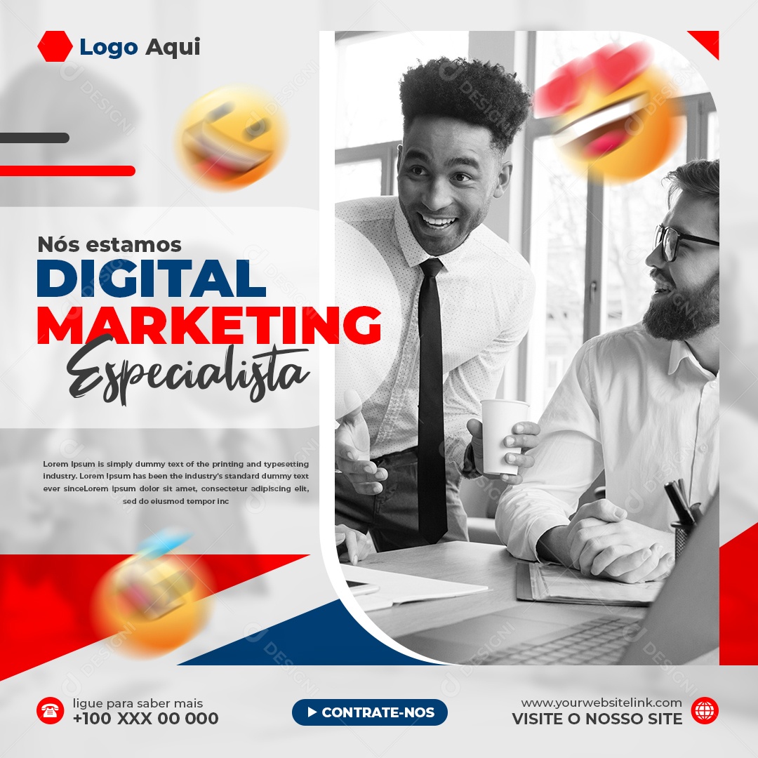 Social Media Marketing Nós Somos Digital PSD Editável