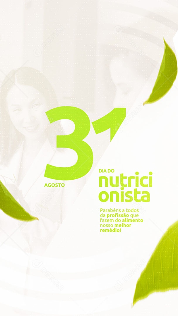 Social Media Story Dia do Nutricionista 31 Agosto PSD Editável