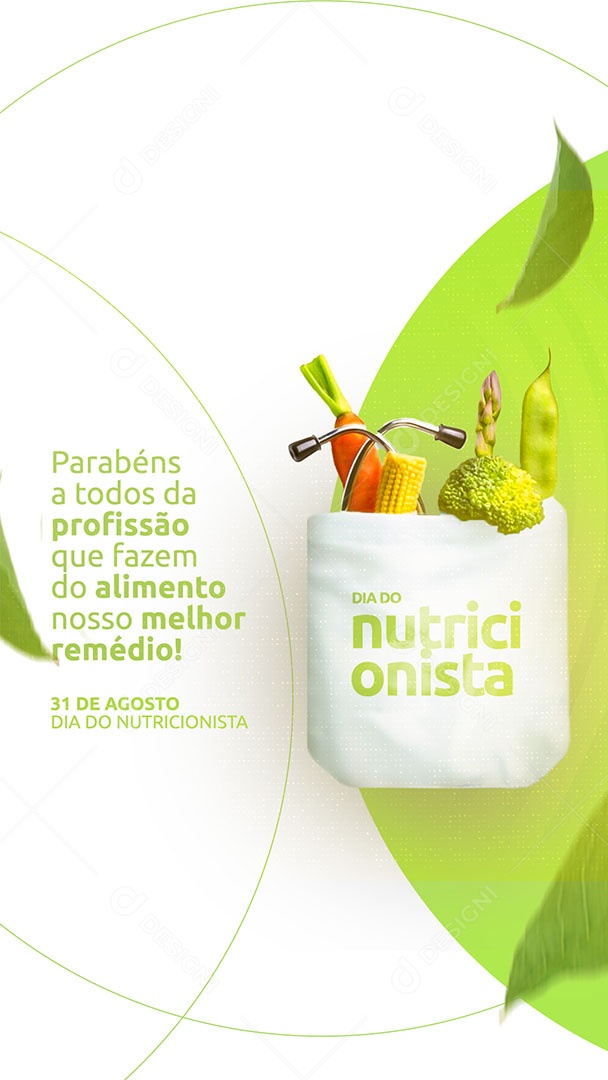 Social Media Story Dia do Nutricionista 31 Agosto PSD Editável