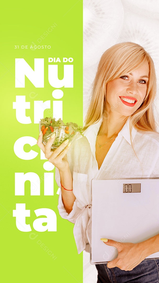 Social Media Story Dia do Nutricionista 31 Agosto PSD Editável