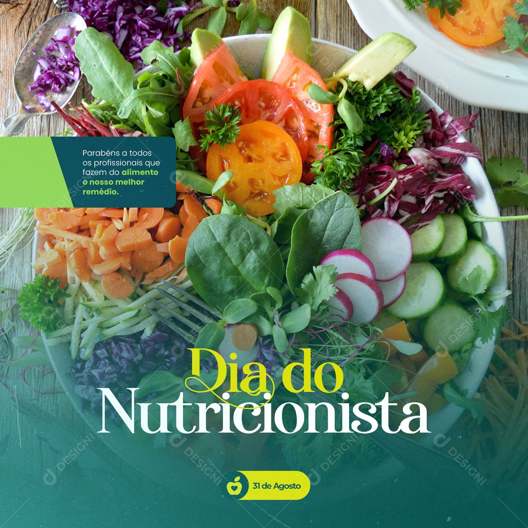 Social Media Dia do Nutricionista 31 Agosto PSD Editável