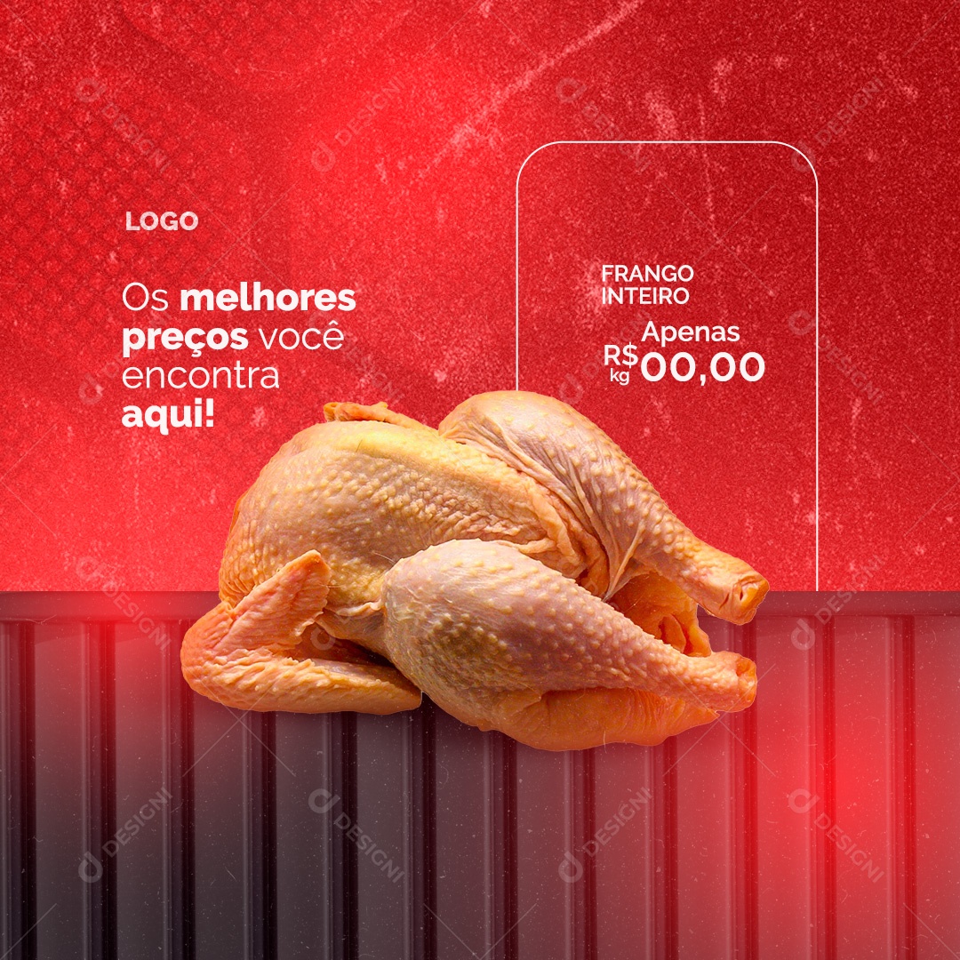 Açougue Os Melhores Preços Você Encontra Aqui Social Media PSD Editável