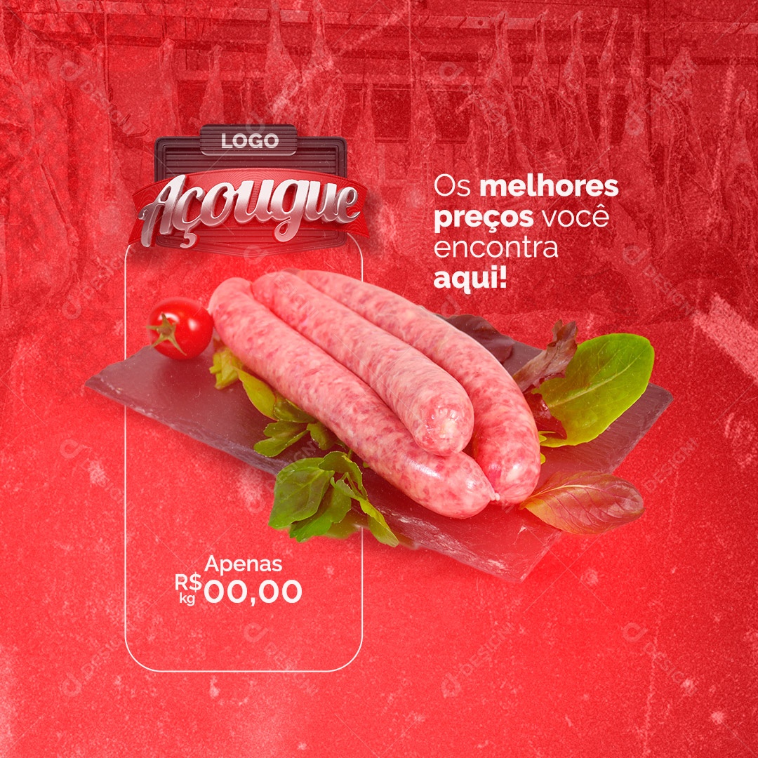 Social Media Açougue Os Melhores Preços Você Encontra Aqui PSD Editável